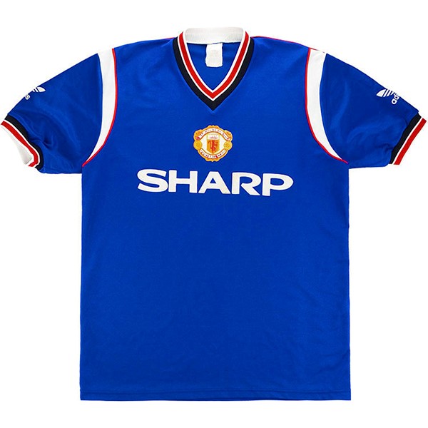 Tailandia Camiseta Manchester United Tercera equipo Retro 1984 1986 Azul